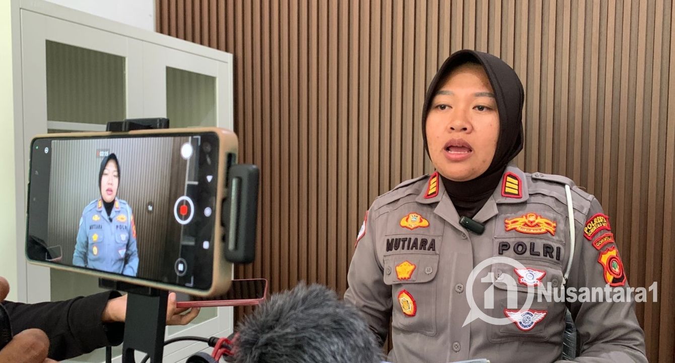 Kasat Lantas Polresta Gorontalo Kota, AKP Mutiara Pustpitasari Hartono saat dikonfirmasi, Selasa, 28 Oktober 2025. [foto: fikarbuntuan/nusantara1]