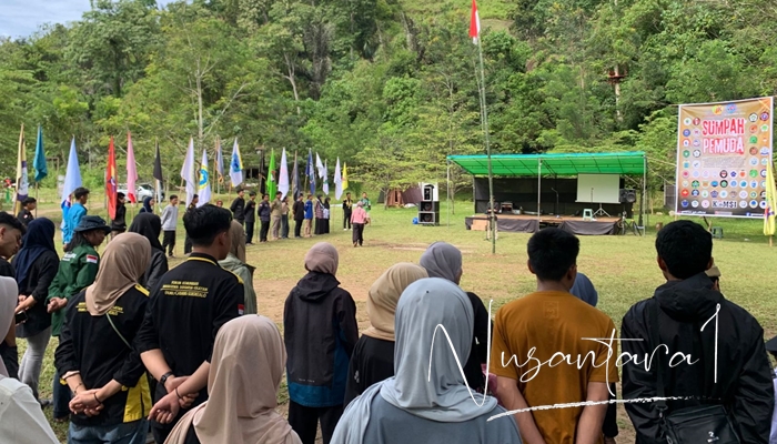 Puluhan organisasi pemuda di Gorontalo menggelar upacara peringatan Hari Sumpah Pemuda, Selasa, 28 Oktober 2025 di Wisata Longalo, Bone Bolango. [foto:fika/nusantara1]