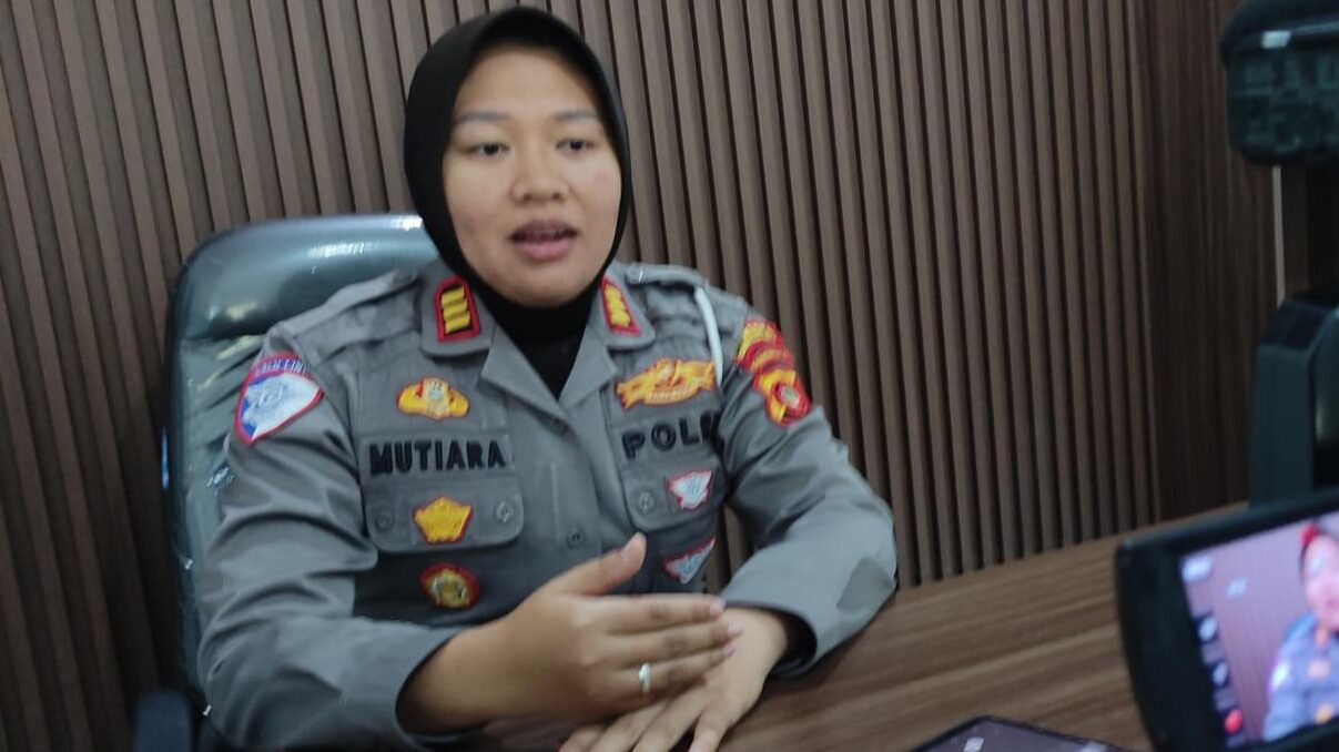Kasat Lantas Polresta Gorontalo Kota, AKP Mutiara Puspitasari Hartono Kamis, 9 Oktober 2025. [foto: fikarbuntuan/nusantara1]