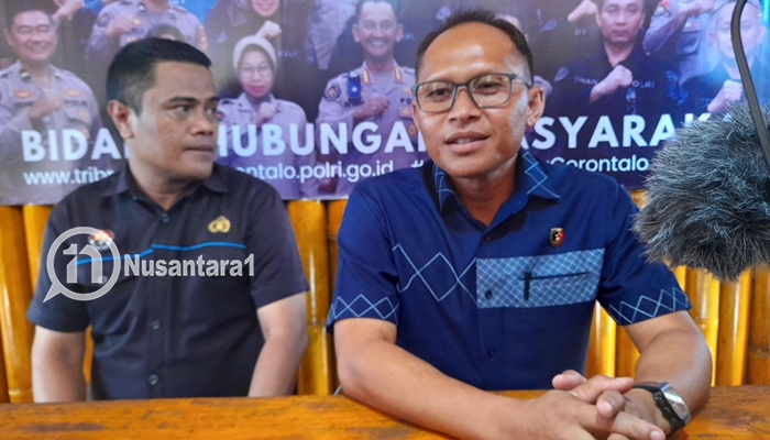 Dirreskrimum Polda Gorontalo, Kombes Pol Ade Permana, saat dikonfirmasi mengenai perkembangan kasus dugaan pemerkosaan anak SMA, Selasa, 11 November 2025. [foto:fikar/nusantara1]