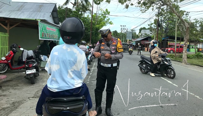 Banyak pelanggaran ditemukan pada hari pertama Operasi Zebra Otanaha di Kota Gorontalo.[foto:juna/nusantara1]