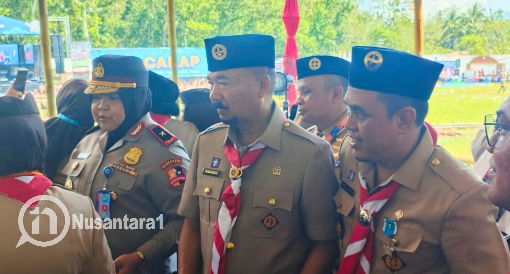 Ketua DPRD Provinsi Gorontalo, Thomas Idrus Mopili, saat menghadiri pembukaan Peran Saka Nasional, Senin, 3 November 2025. [foto: fikarbuntuan/nusantara1]