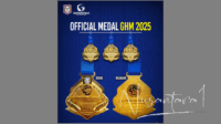 Desain medali Gorontalo Half Marathon yang menjadi sorotan publik. [foto: instagram/gorontalohalfmarathon]