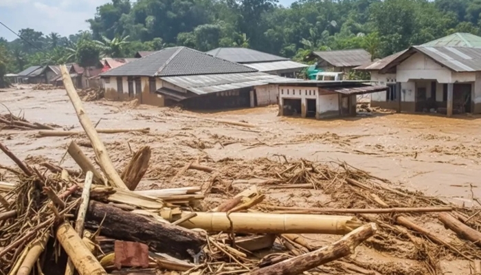 Puluhan desa di Sumatera hilang akibat bencana banjir bandan pada 2025 lalu. [foto:dok/tangkapan layar]