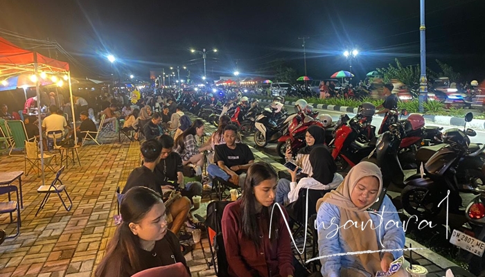 Kawasan Food Street Center Point Bone Bolango. [foto:juna/nusantara1]