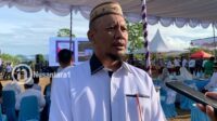 Anggota DPRD Provinsi Gorontalo, Hamzah Idrus usai menghadiri peletakan batu pertama pembangunan Masjid Raya Gorontalo, Jumat, 12 Desember 2025. [foto: fikar/nusantara1]