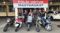 Barang bukti pencurian motor usai diamankan tim gabungan Polresta Gorontalo Kota. [foto: ist/humas]