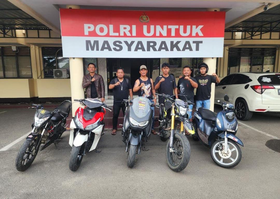 Barang bukti pencurian motor usai diamankan tim gabungan Polresta Gorontalo Kota. [foto: ist/humas]