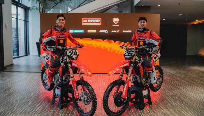 Ducati MX Team Indonesia resmi diperkenalkan di kawasan Jakarta Selatan pada Selasa 20 Januari 2026 [foto:dok/ducati]