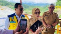 Wakil Gubernur Gorontalo, Idah Syahidah Rusli Habibie saat berada di lokasi pembangunan Bendungan Bulango Ulu, Senin 5 Januari 2025 [foto:juna/nusantara1]
