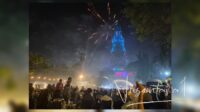 Perayaan malam tahun baru di Street Food Menara Limboto [foto:juna/nusantara1]