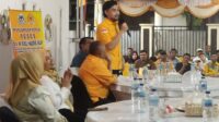 Zainal Habibie saat memberi sambutan pada reses Anggota DPR RI, Rusli Habibie beberapa pekan lalu [foto:dok/tim rh]