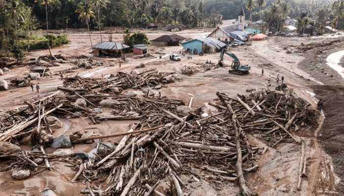 Kondisi di Sumatera Utara saat diterjang banjir pada November 2025 lalu. [foto:dok/cnn]