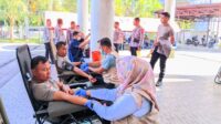 Donor Darah yang hadir dalam rangkaian peringatan HPN 2026 di Gorontalo [foto:juna/nusantara1]