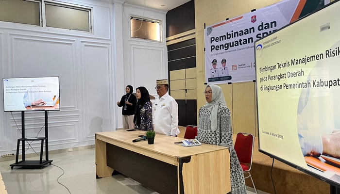 Pembukaan dan Penguatan SPIP yang digelar di Aula Bappeda-Litbang Bone Bolango, Jumat 6 Maret 2026 [foto/dok/kominfo]
