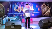 Wakil Bupati Gorontalo Tonny Junus saat sambutan di Festival Qunut Tabongo. [foto:juna/nusantara1]