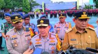 Kapolda Gorontalo saat diwawancarai terkait dengan mudik Idulfitri [foto:juna/nusantara1]