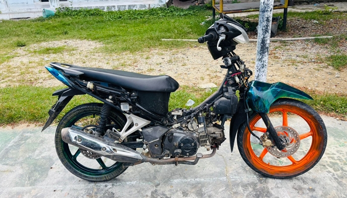 Satu unit sepeda motor yang menjadi barang bukti Curanmor yang ditangani POlres Pohuwato [foto:dok/humas]