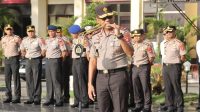 Wakapolda Gorontalo, Brigjen Pol Simson Zet Ringu saat memimpin apel Senin 11 Mei 2026 [foto:dok/humas]