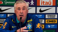 Pelatih Brasil, Carlo Ancelotti tak puas ketika ditahan imbang Maroko. [foto:dok]