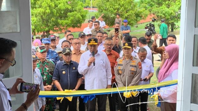 Gubernur Gorontalo, Gusnar Ismail bersama Forkopimda resmikan Media Center PENAS Petani Nelayan XVII 2026. [foto:juna/nusantara1]
