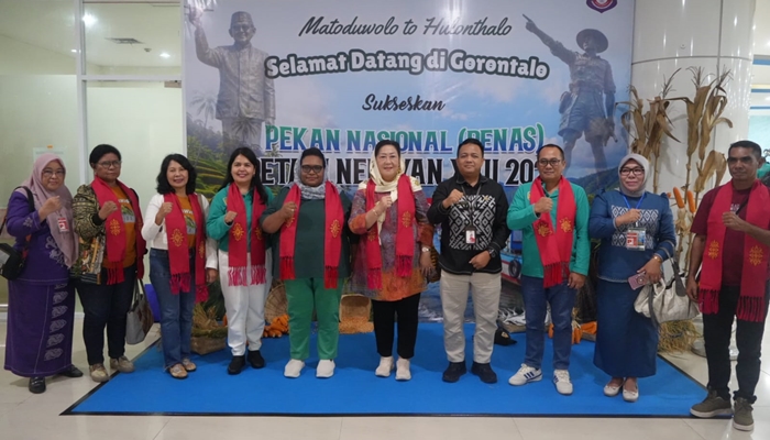 Peserta Papua Tengah tiba di Gorontalo. [foto:humasdeprov]