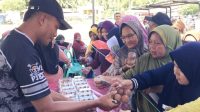 Pasar Murah Bersubsidi yang digelar di Lapangan Duano, Kecamatan Suwawa Tengah, Selasa, 14 Juli 2026. [foto:dok/diskominfo]