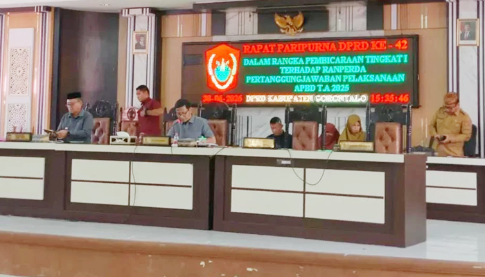 DPRD Gorontalo Utara Gelar Paripurna Bahas Ranperda Pertanggungjawaban Pelaksanaan APBD 2025. [foto:dok/ist]