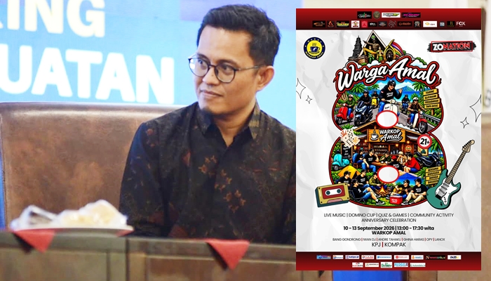 Ketua Bidang Media dan Informasi Panitia Sewindu Warga Amal, Iswan Febriyanto Saleh. [foto:dok/warkopamal]