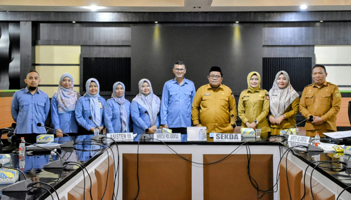 Entry meeting bersama tim Inspektorat Provinsi Gorontalo di Ruang Dulohupa, Kantor Bupati Gorontalo, Selasa 13 Oktober 2026. [foto:do/kominfo]