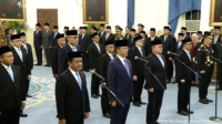 Presiden Prabowo Subianto melakukan reshuffle kabinet di Istana. [foto:dok/Tangkapan Layar Youtube Setpres]